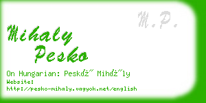 mihaly pesko business card